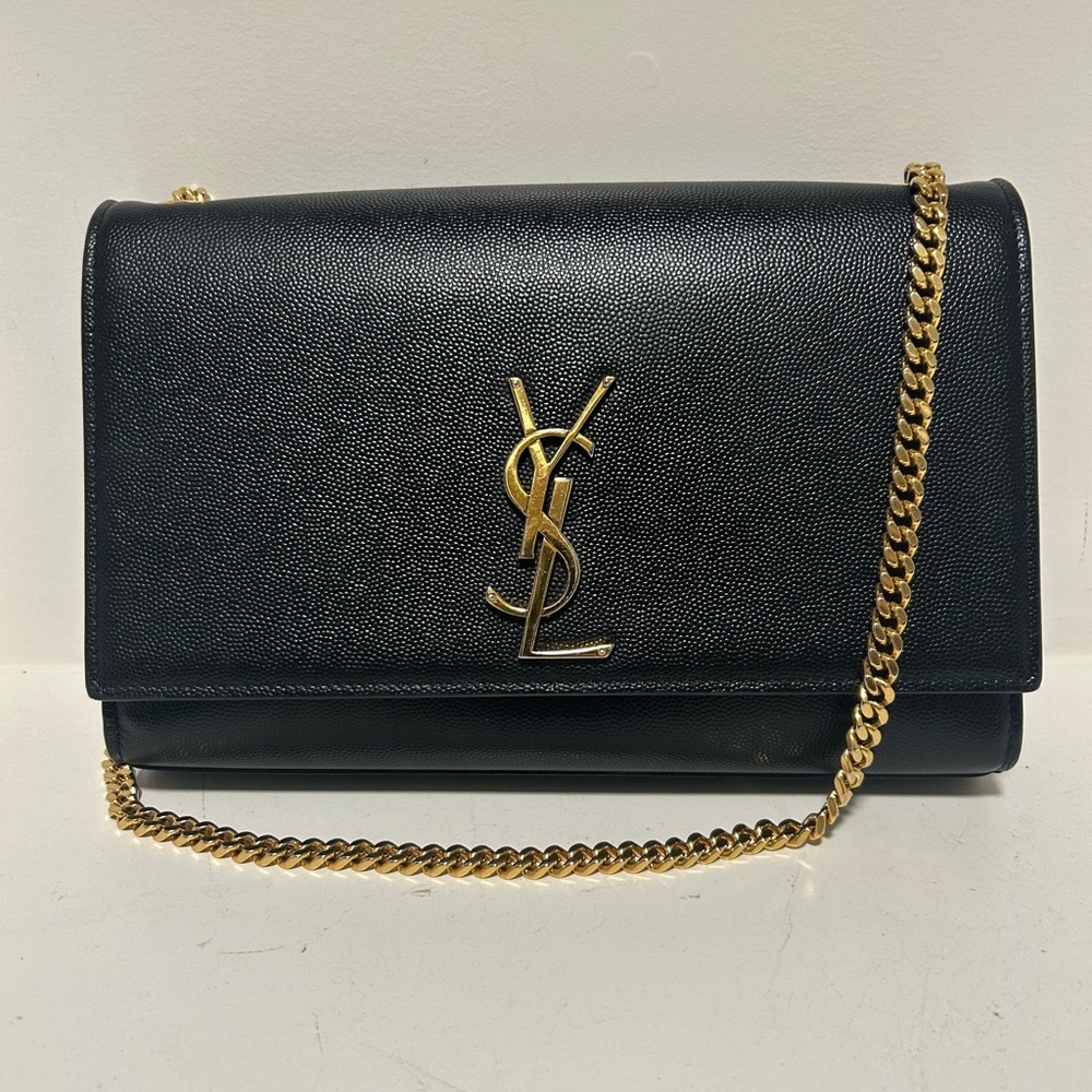 YSL KATE MEDIUM IN GRAIN DE POUDRE EMBOSSED LEATHER - Picture 1 of 9